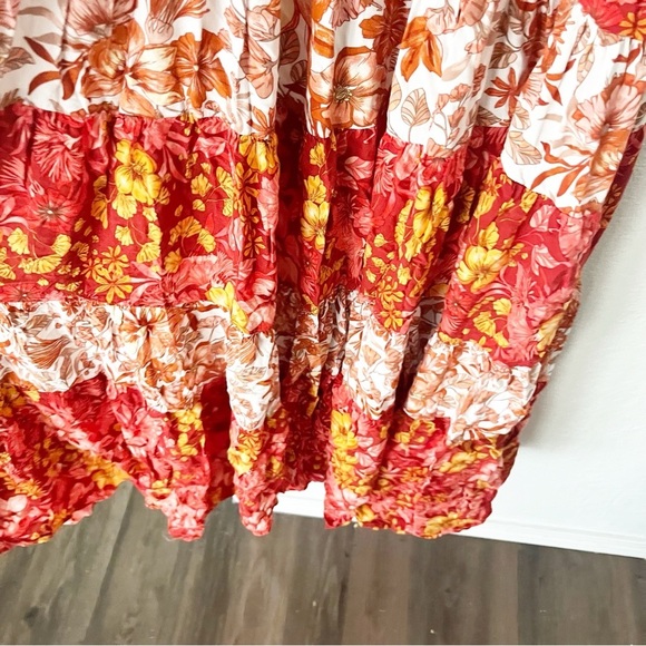 Anthropologie Dress Women's Medium Abel the Label Paisley Tiered Smocked Maxi - Picture 5 of 9